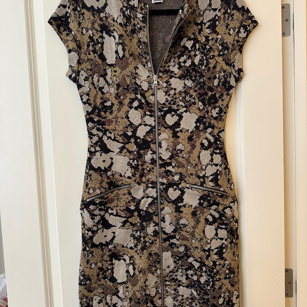 Missoni Black and Brown Patterned Mini Dress